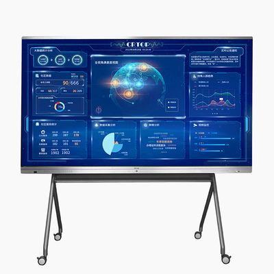 75&quot; panneau à télécommande futé d'écran de visualisation d'affichage à cristaux liquides de contact de 4K HD