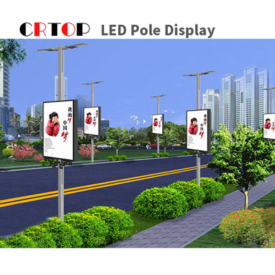 L'affichage à LED polychrome de Polonais de réverbère 1R1G1B extérieur imperméabilisent